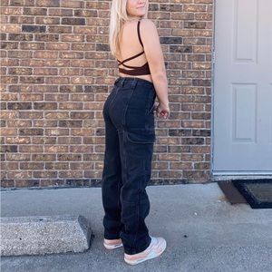 pacsun elastic waist cargo pants